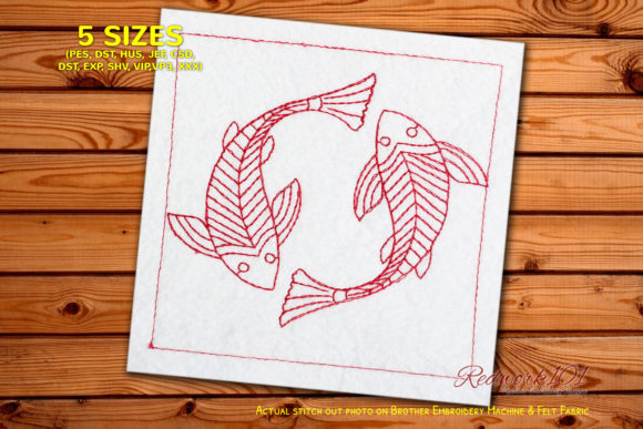 Abstract Fish Design Pattern Review for Craft Fairs