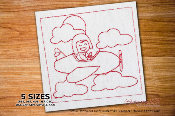 Baby Sitting in Airplane Redwork: A Holiday Review