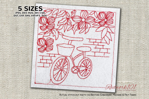 Bicycle Parked Near a Wall: A Charming Embroidery Review