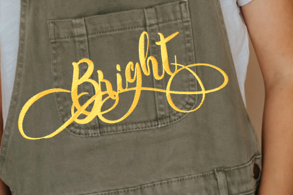 Bright: A Vintage Lettering Design for Personalized Gifts