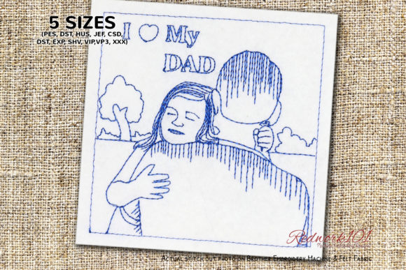 I Love My Dad - Girl: A Seasonal Embroidery Review