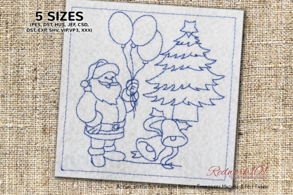 Santa with Balloons: A Festive Embroidery Review