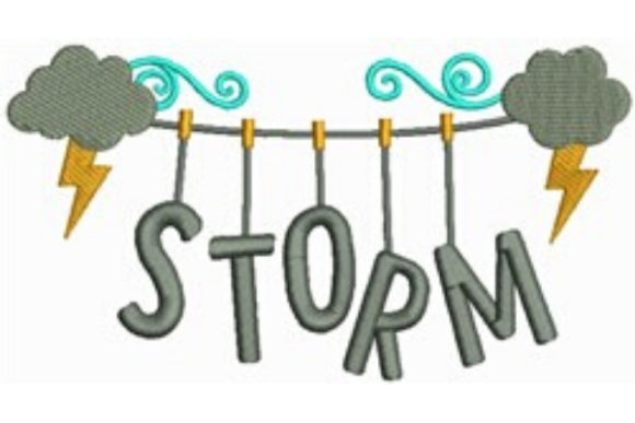 Storm Clothesline Review: A Moody Autumn Embroidery Design